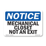 Mechanical Closet Not An Exit