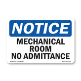 Mechanical Room No Admittance