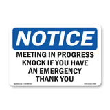 Meeting In Progress Knock If You Have An