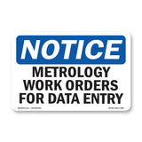 Metrology Work Orders For Data Entry