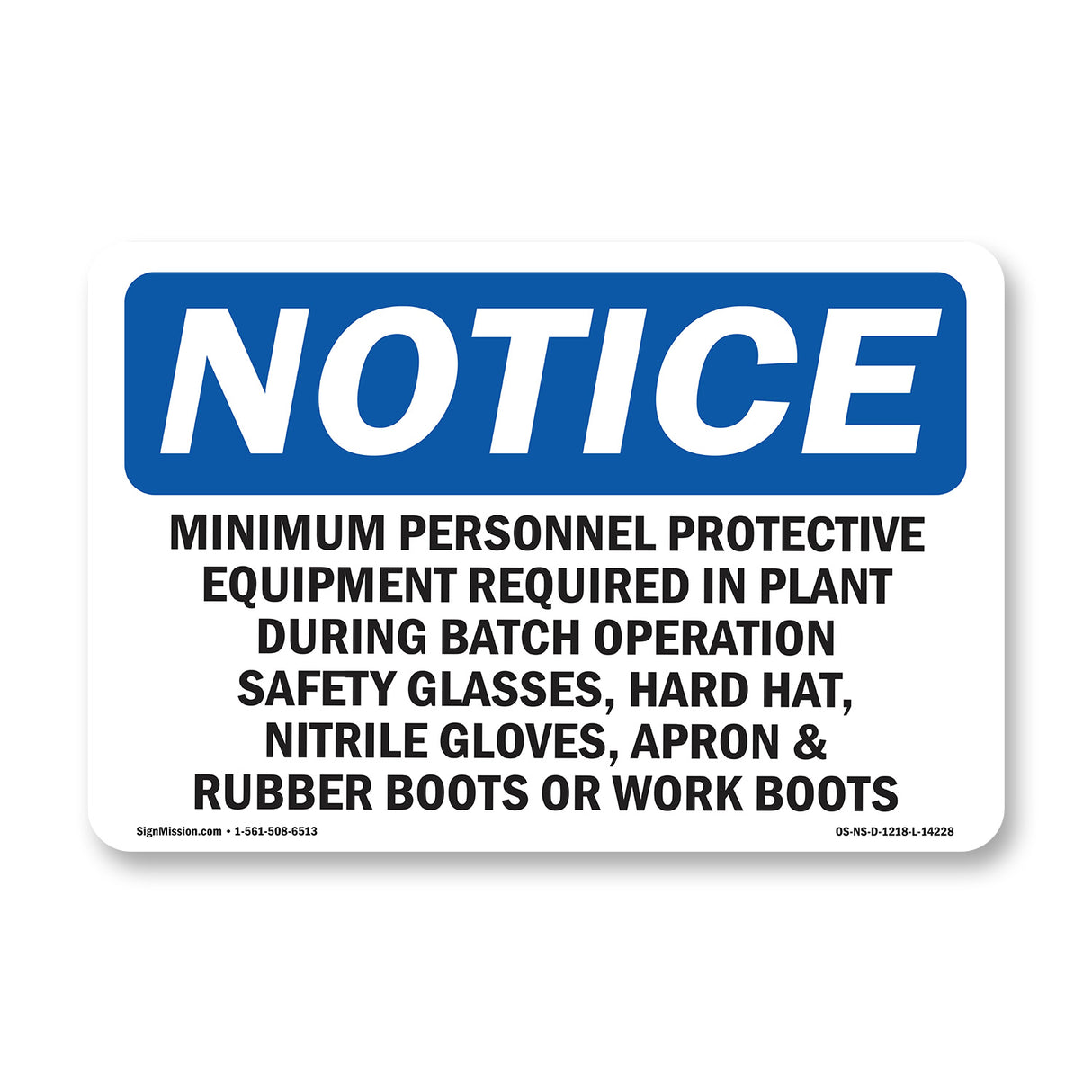 Minimum Personal Protective Equipment Required