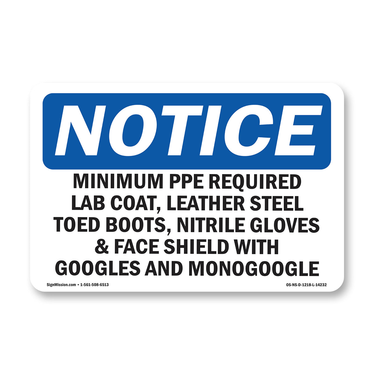 Minimum PPE Required Lab Coat, Leather Steel