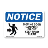 Moving Door Can Crush Or Cut