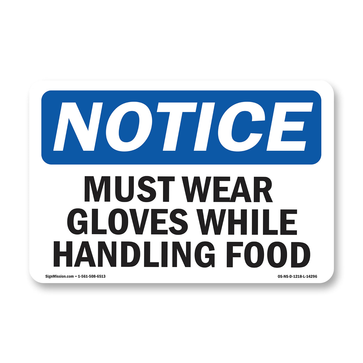 Must Wear Gloves While Handling Food