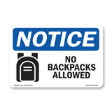 No Backpacks Allowed