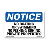 No Boating Or Swimming No Fishing Behind