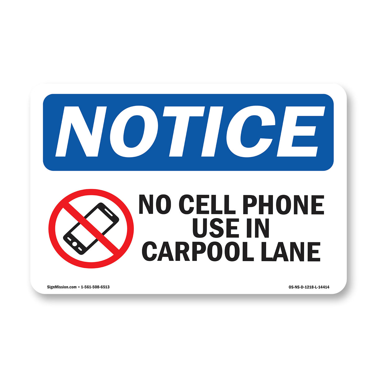No Cell Phone Use In Carpool Lane