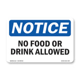 No Food Or Drink Allowed Sign