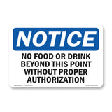No Food Or Drink Beyond This Point Without