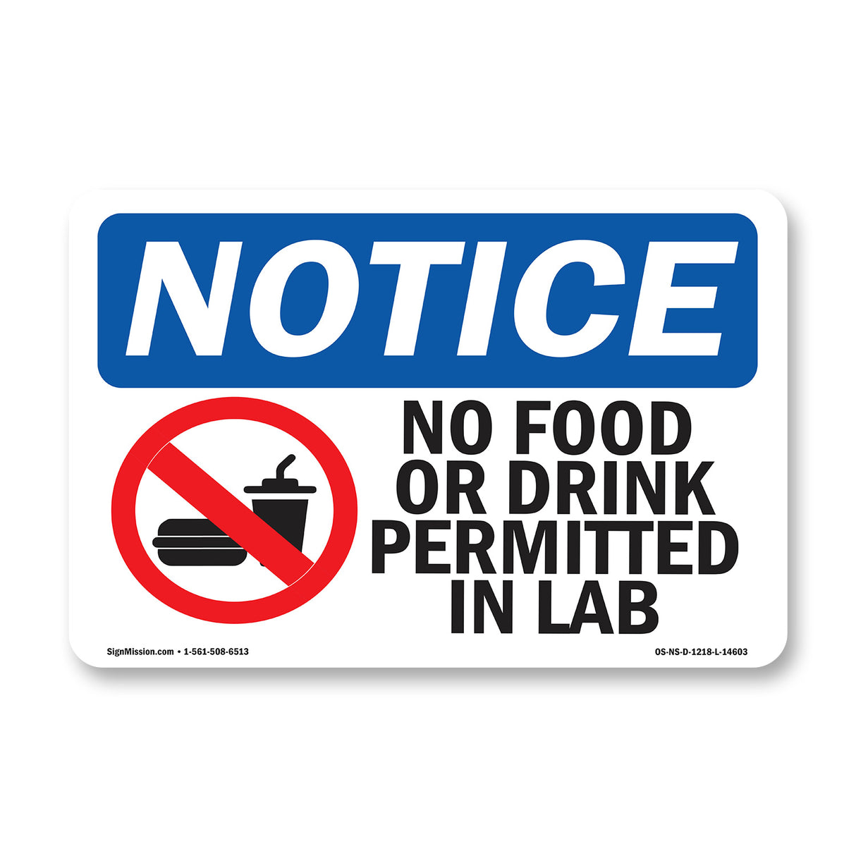 No Food Or Drink Permitted In Lab