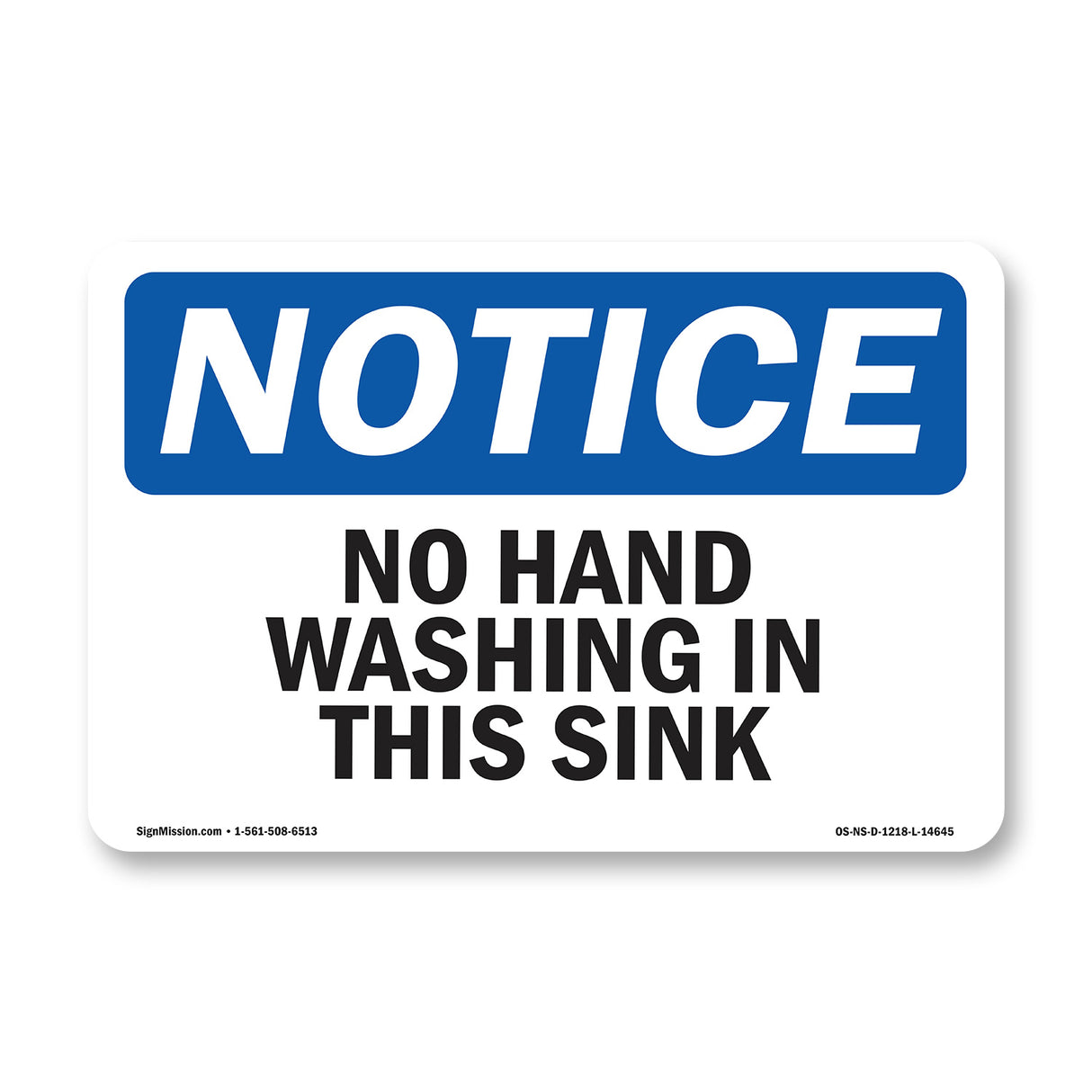 No Hand Washing In This Sink