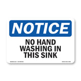 No Hand Washing In This Sink