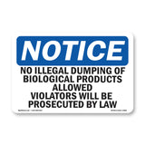No Illegal Dumping Of Biological Products