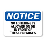 No Loitering Is Allowed On Or In Front Of