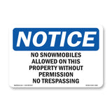 No Snowmobiles Allowed On This Property