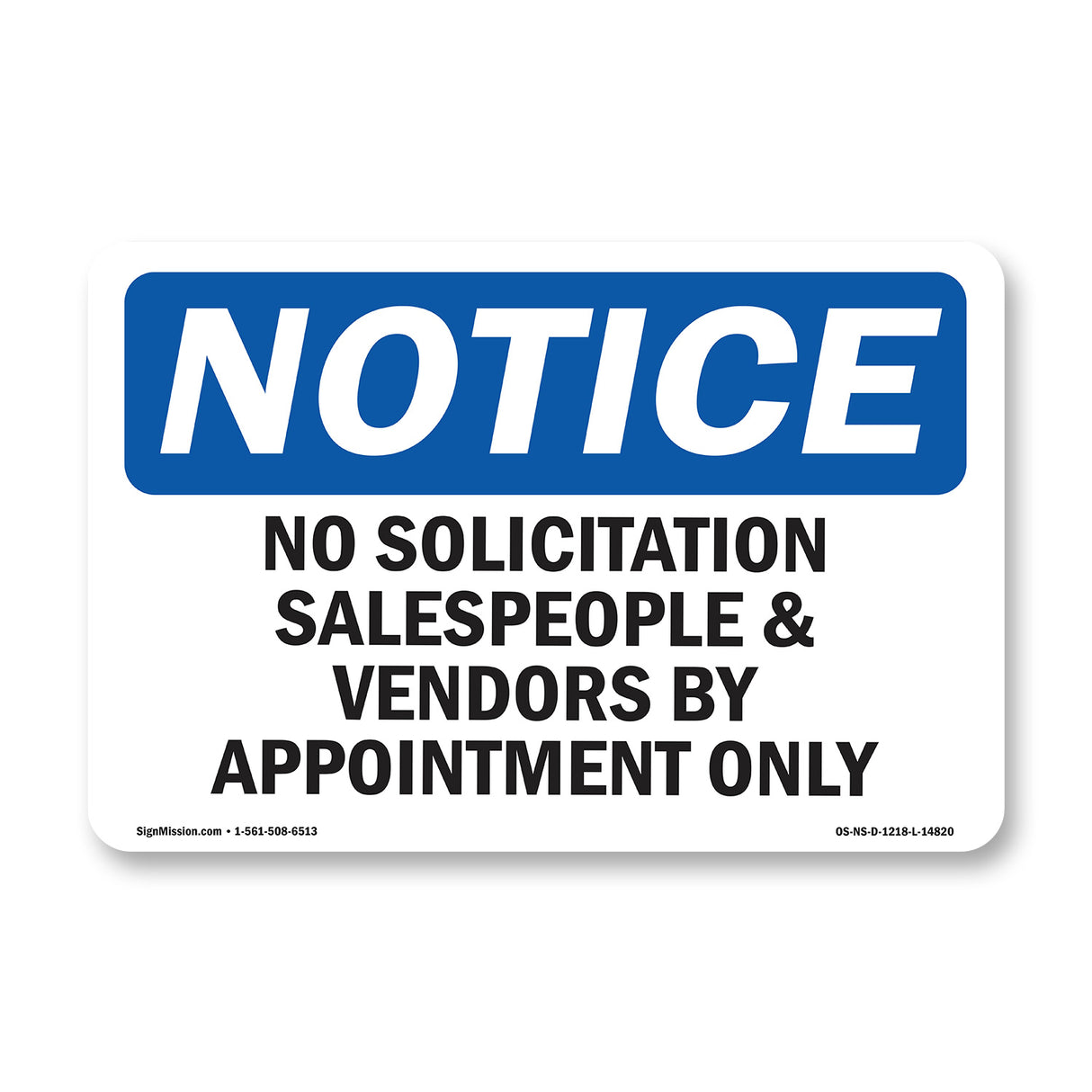 No Solicitation Salespeople And Vendors By