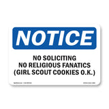 No Soliciting No Religious Fanatics (Girl