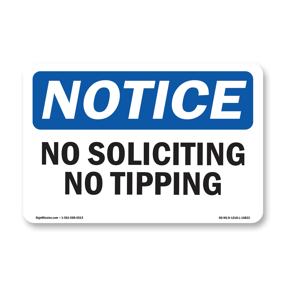 No Soliciting Or Tipping