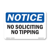 No Soliciting Or Tipping