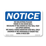 No Soliciting Please There Is No Door Bell