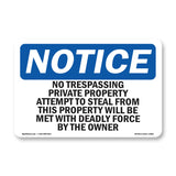 No Trespassing Private Property Attempts