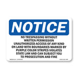 No Trespassing Without Written Permission