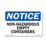 Non-Hazardous Empty Containers
