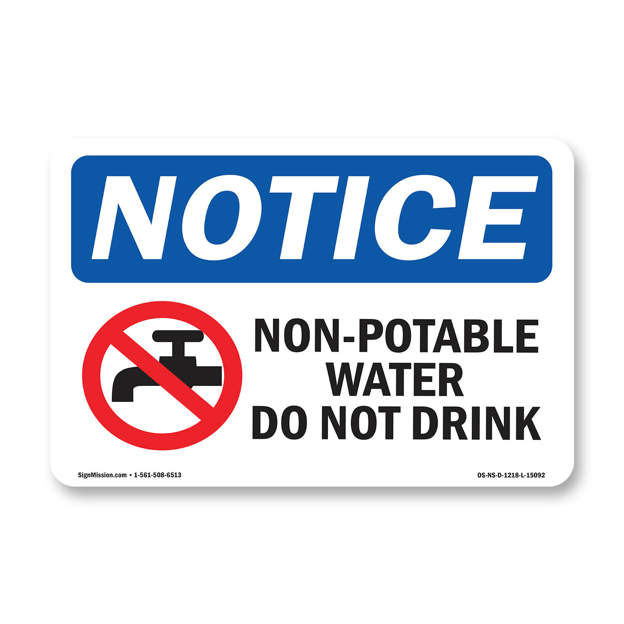 Non-Potable Water Do Not Drink