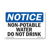 Non-Potable Water Not For Drinking
