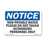 Non-Potable Water Please Do Not