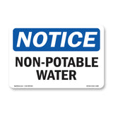 Non-Potable Water Sign
