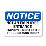 Not An Employee Entrance Employees Must