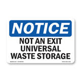 Not An Exit Universal Waste Storage