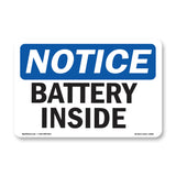 NOTICE Battery Inside