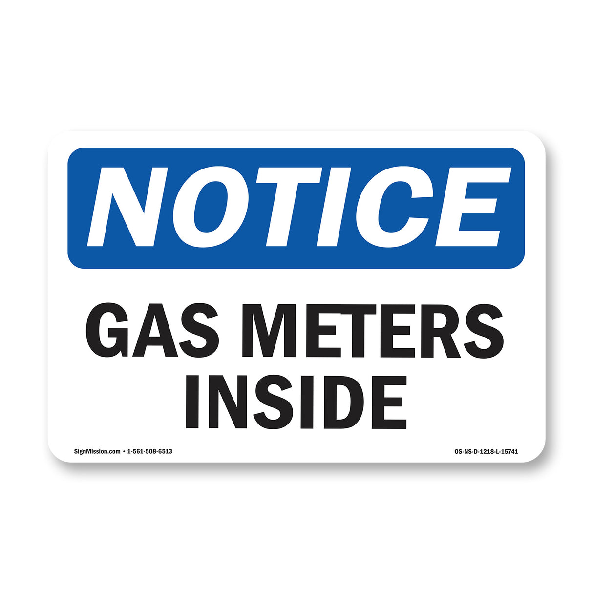 NOTICE Gas Meters Inside