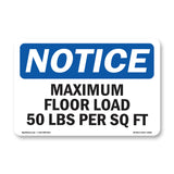NOTICE Maximum Floor Loading 50 Lbs Per Sq Ft