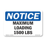 NOTICE Maximum Loading 1500 Lbs