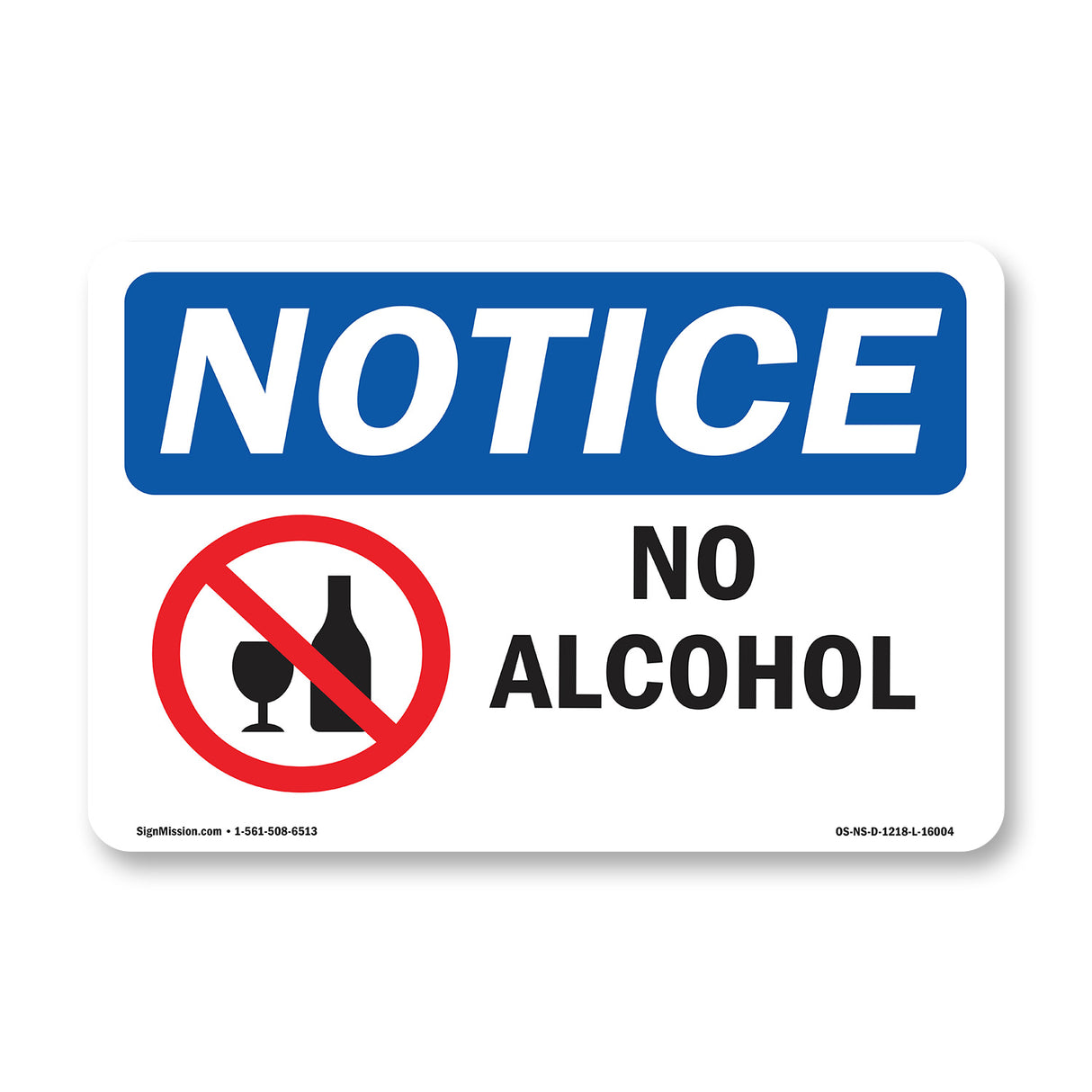 NOTICE No Alcohol