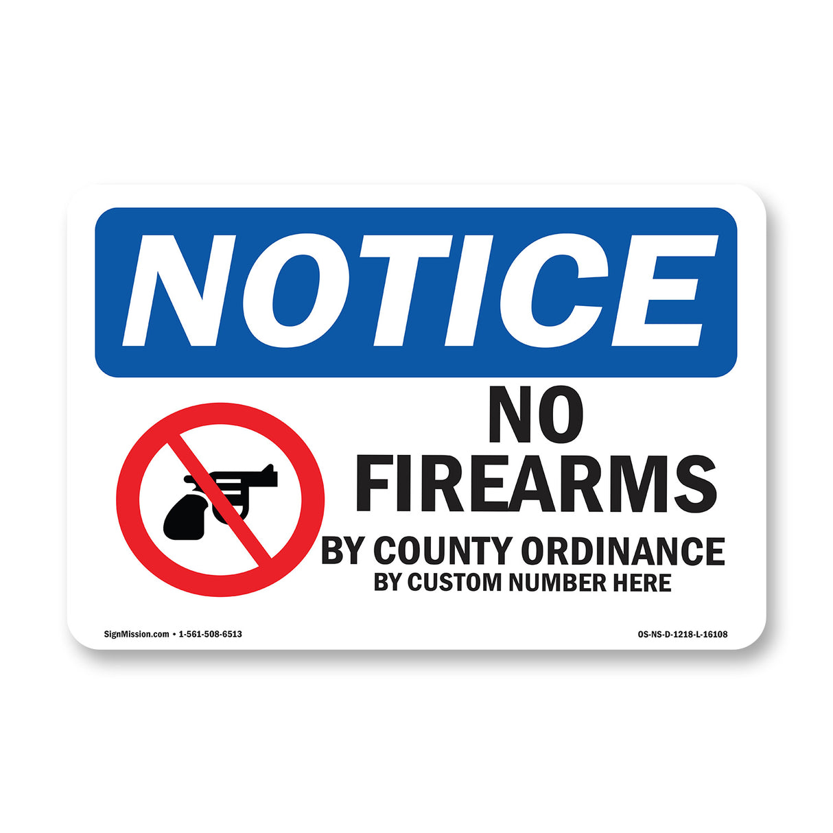 No Firearms By County