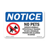 No Pets Service Animals