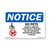 No Pets Service Animals