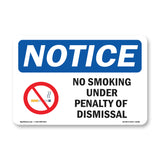 No Smoking Under Penalty