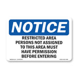 NOTICE Restricted Area Permission Required