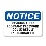 NOTICE Sharing Password Result In Termination