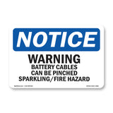 NOTICE Warning Battery Cables Can Be Pinched