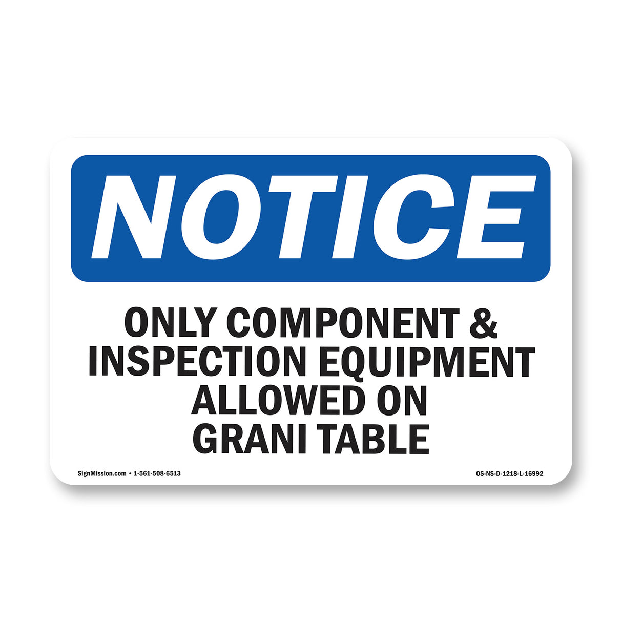 Only Component And Inspection Equipment Allowed