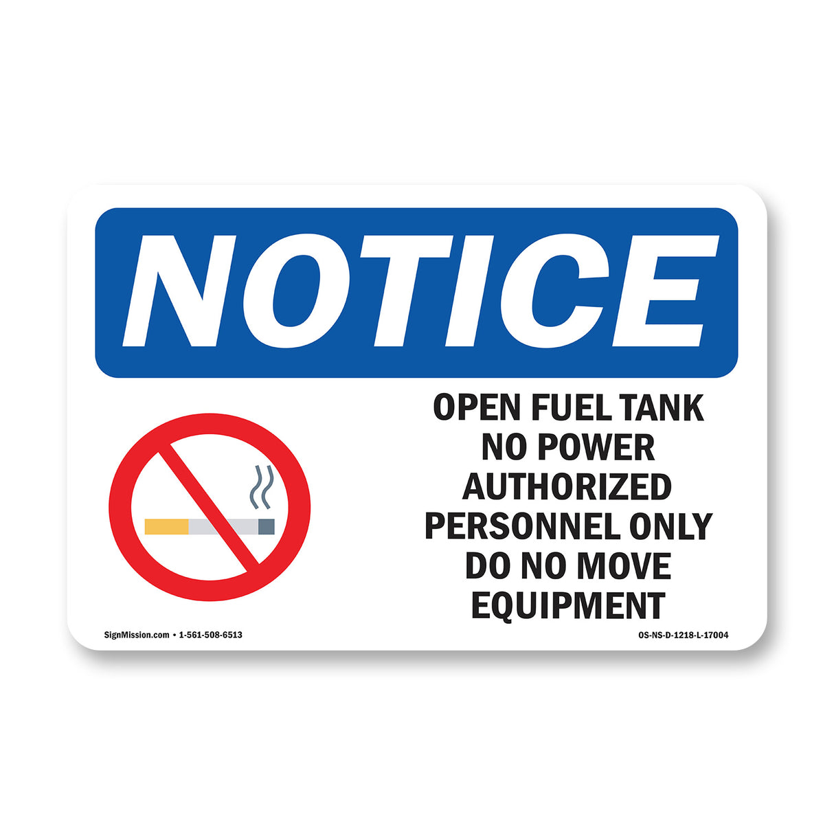 Open Fuel Tank No Power Authorized