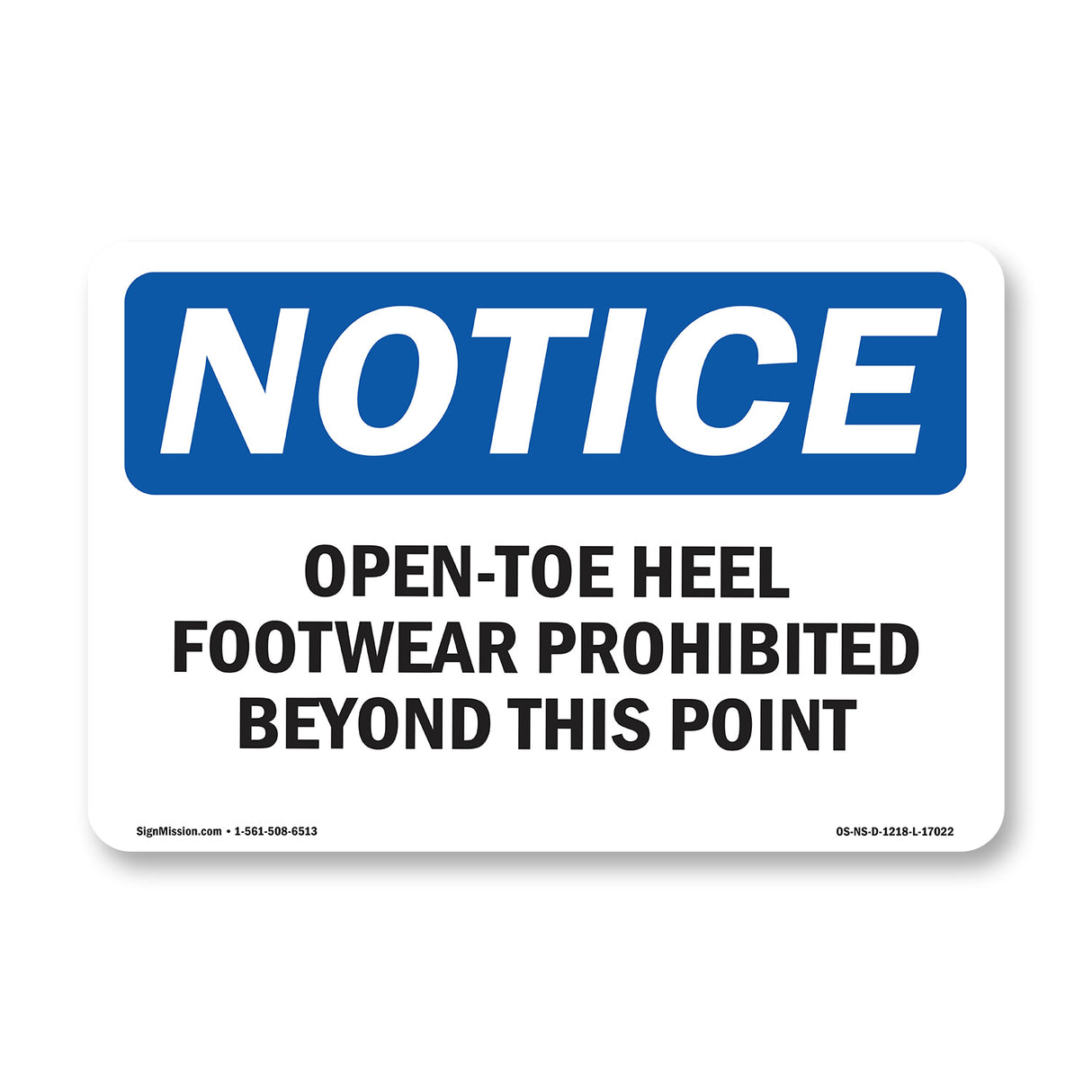 Open-Toe Heel Footwear Prohibited Beyond