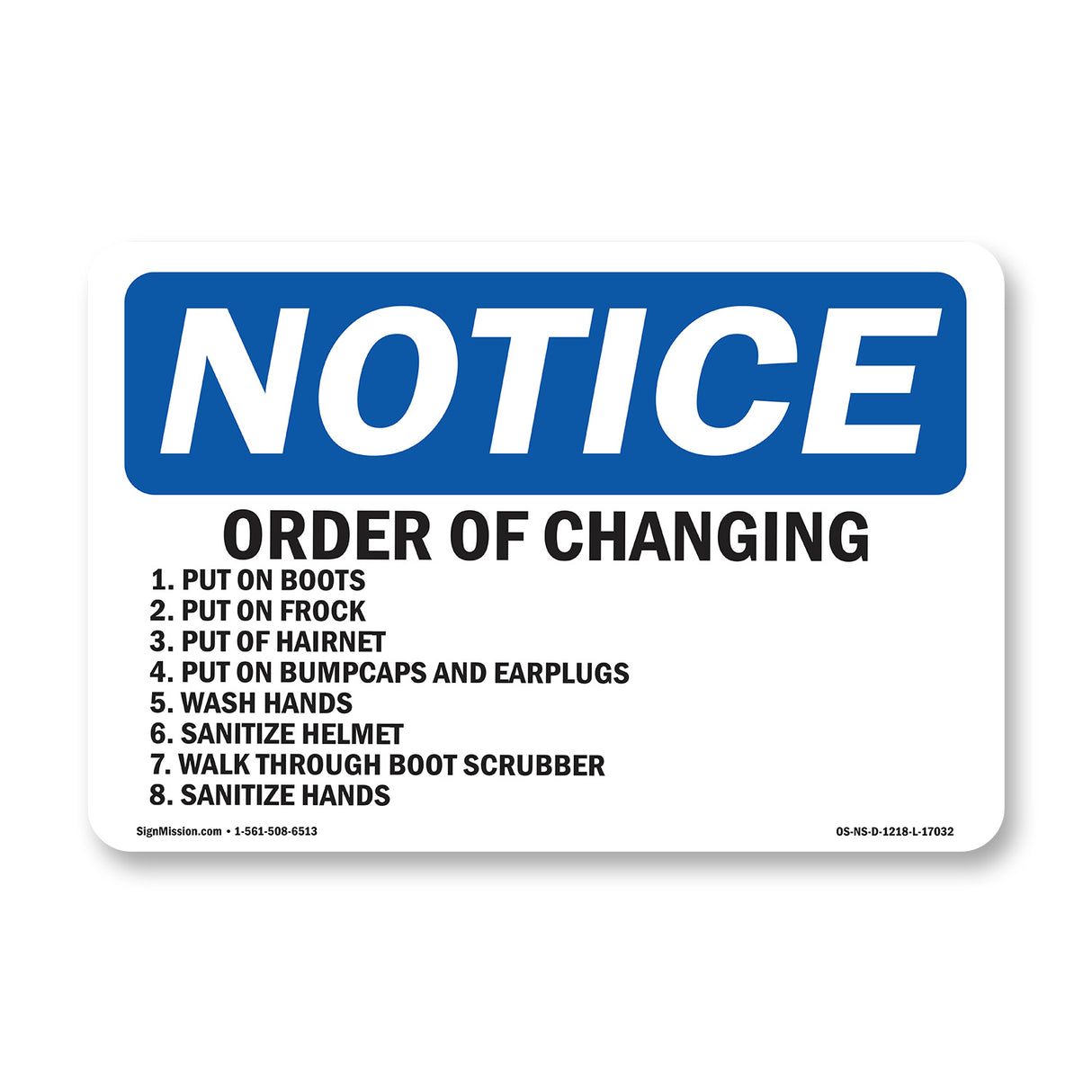 Order Of Changing 1. Put On Boots 2. Put