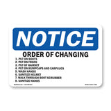 Order Of Changing 1. Put On Boots 2. Put